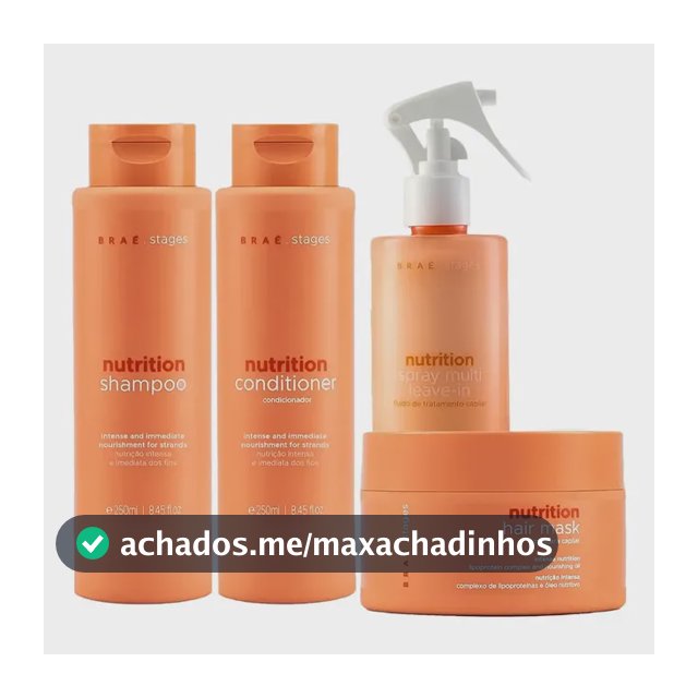 Stages Nutrition Sh + Cd + Máscara + Leave-in - Braé