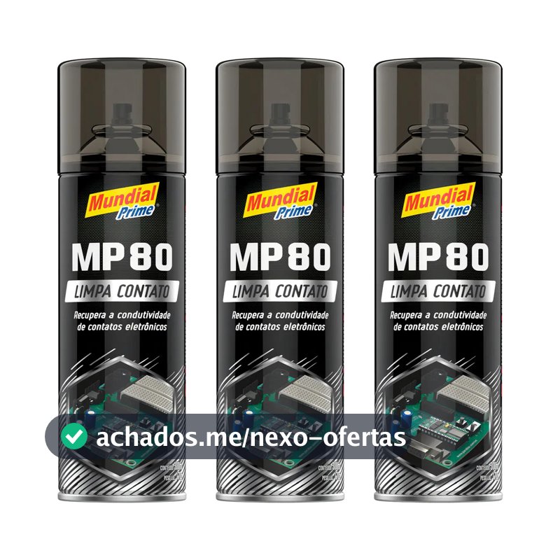 Kit 03 Uni Limpa Contato Elétrico Eletronico Mundial Prime