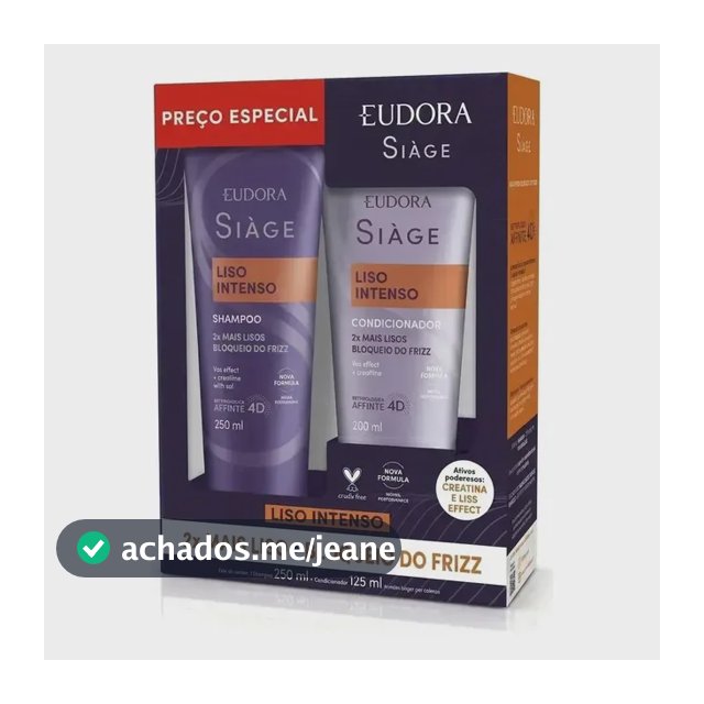 Kit Promopack Siàge Liso Intenso Shampoo/condicionador 250ml + 125ml