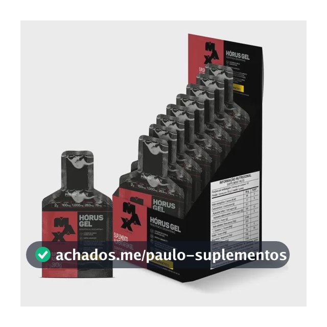 Horus Gel 10 Sachês 30g Pré Treino Workout 300g Max Titanium Sabor Energético