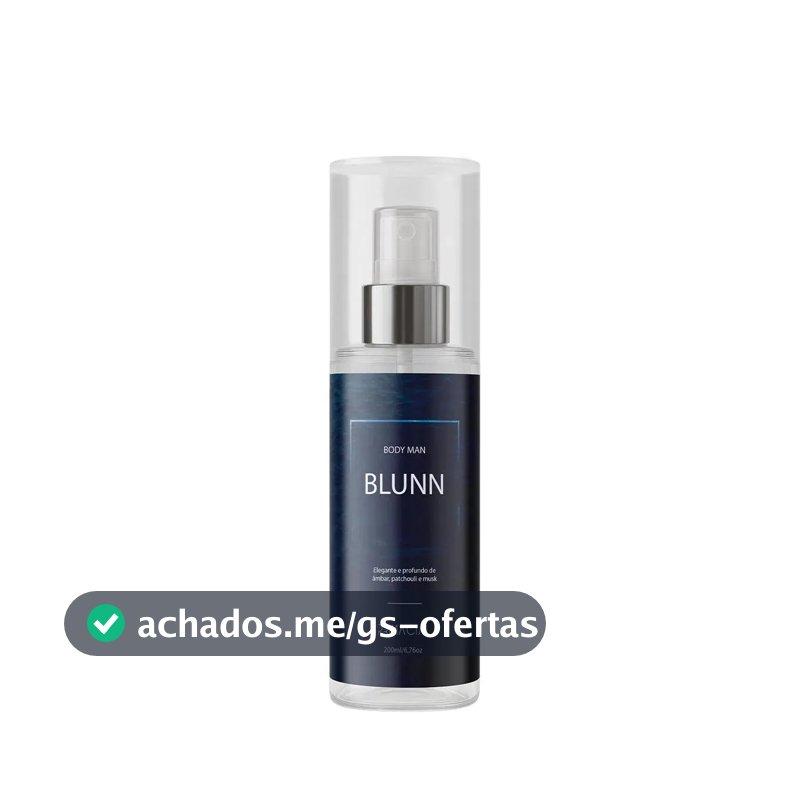 Body Splash Masculino Blunn 200ml By Primacial - Perfume Floral Cítrico