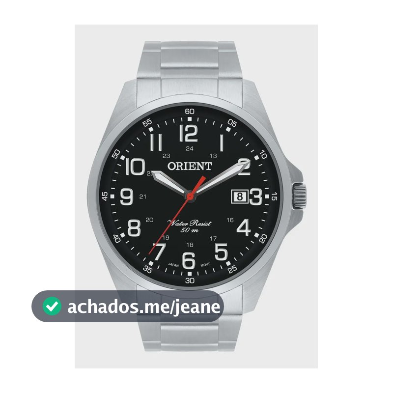 Relógio Orient Mbss1171 P2sx Prata Masculino - Refinado Prateado Preto