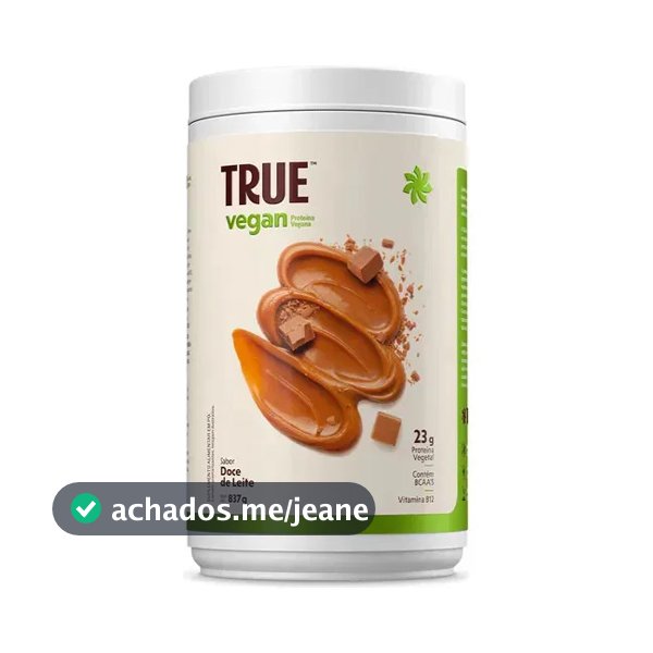 True Whey Vegan 837g - Proteína Vegetal - True Source - Sabor Doce De Leite