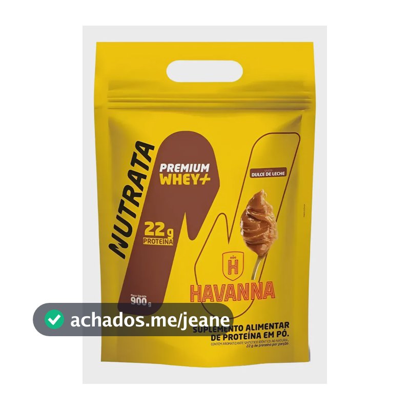Whey Premium+ Havana Dulce De Leche Nutrata 900g Refil Doce De Leite
