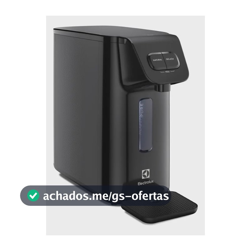 Purificador de Água Gelada Fria e Natural PE15P Electrolux Compacto Eletronico Placa Filtro refil 6 meses ou 3000l Bivolt - preto