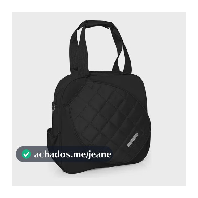 Bolsa Lateral Raqueteira Beach Tennis Preta Alma Genius