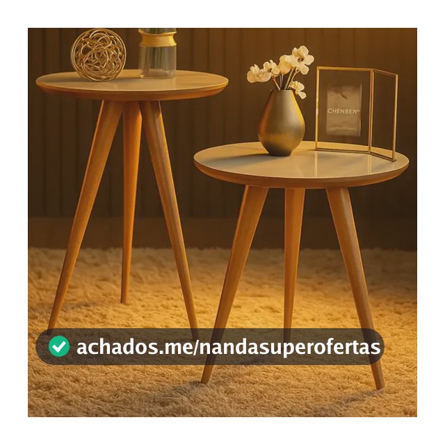 Duas Mesas De Canto Pé Palito Tripé Madeira Para Sala Quarto