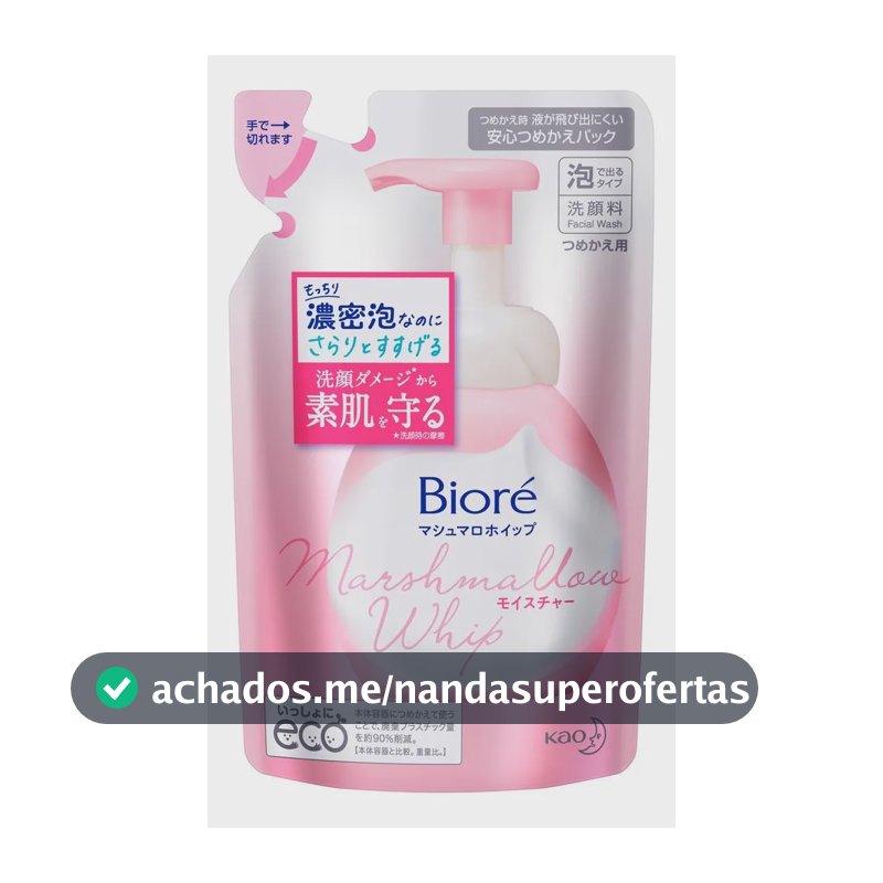 Bioré Marshmallow Whip Moisture Refil Sabonete Facial 130ml Única