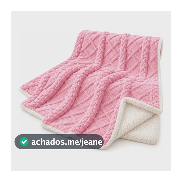 Cobertor Manta De Casal 2,00x1,80 Canelada Sherpa Cores