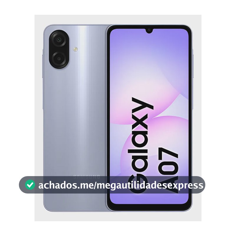Celular Samsung Galaxy A07 128gb, 4gb, Câmera 50mp, Tela 6.7 , Proteção Ip54, Processador 6nm - Violeta