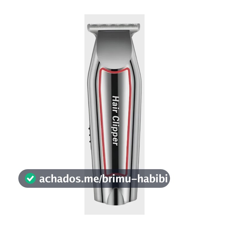 Maquina Cortar Cabelo Aparar Barba Kemei Km-032 Acabamento Prateado 127/220v