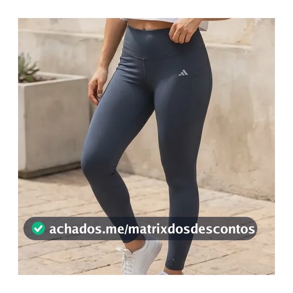 Calça Legging Feminina adidas Azul Liso M
