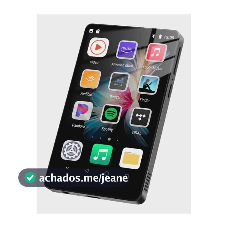 Reprodutor MP4 LUMVA M9 com Tela Touch de 4", Wi-Fi e Bluetooth, para Spotify e Rádio FM