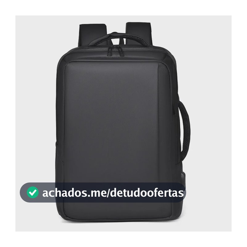 Mochila para Notebook de 15.6" Executiva com USB, Expansível e Impermeável