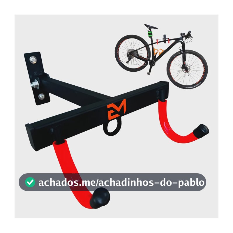 Suporte De Parede Horizontal Universal Para Bike Mtb Speed Preto