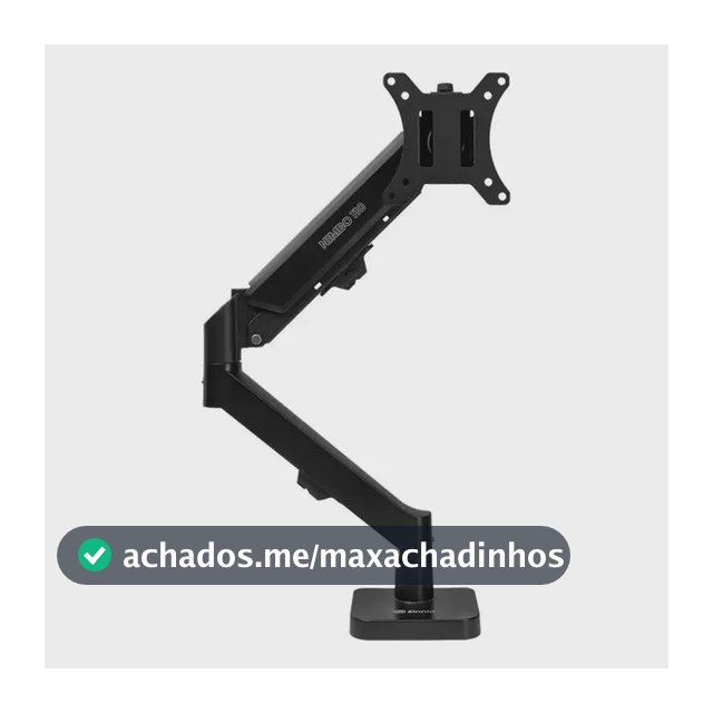 Suporte Articulado Para Monitor 13 a 32 Pistão a Gás Ajustável Zinnia Nimbo 110 Preto