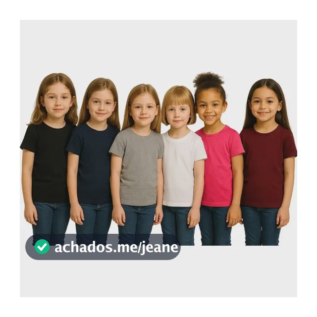 Kit 6 Camisetas Infantil Juvenil Feminina 100% Algodão