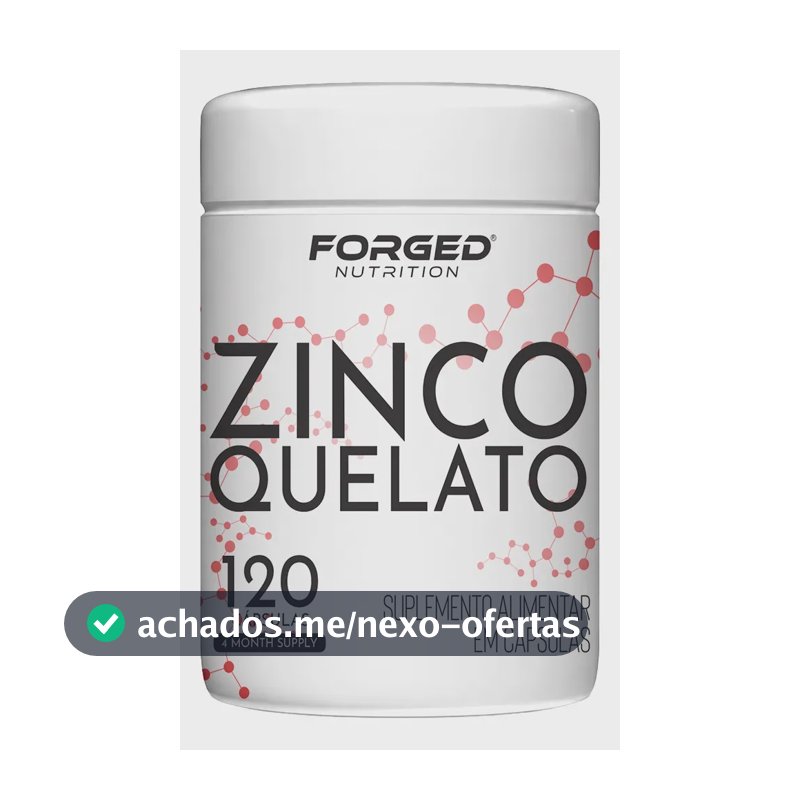 Zinco Quelato 264% Máxima Concentração 120 Cápsulas - Forged Nutrition Sabor Sem Sabor