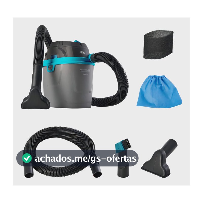 Aspirador De Pó E Líquido Portátil Wap Gtw Compact 1400w 5,5L 220V