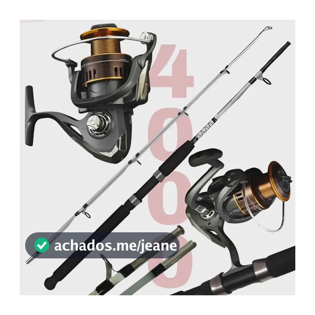 Kit Pesca 16 Kgs Vara Maciça 1,65m + Molinete 4000 Alumínio