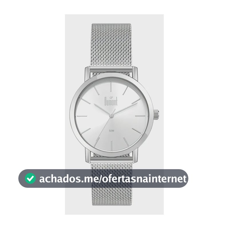 Relógio Dumont Traveller Masculino de Aço Prata Analógico