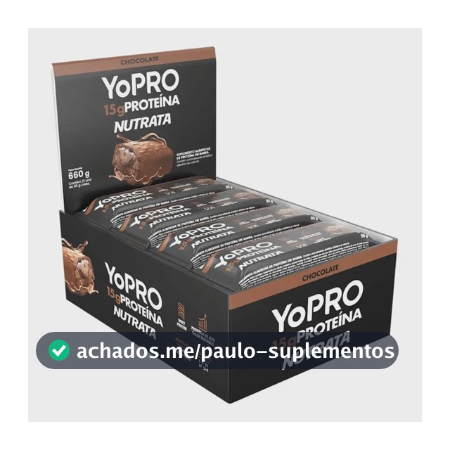 Barra de proteína Nutrata de sabor Chocolate x 12 un
