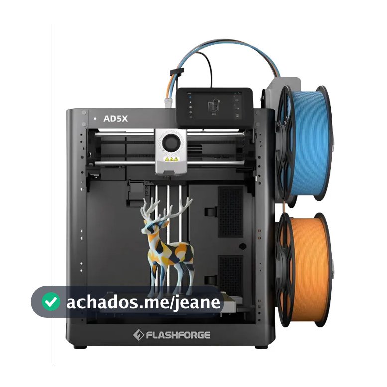 Impressora 3D Flashforge Ad5x Preto Fdm Multimaterial Filamento 1.75mm
