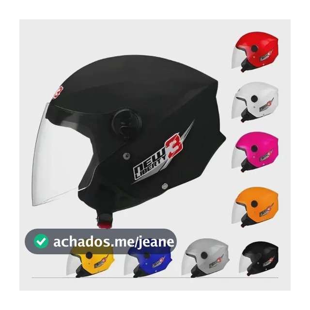 Capacete moto aberto pro tork new liberty three preto fosco tamanho 56 desenho solid viseira cristal