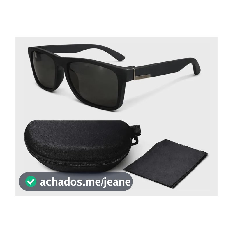Óculos De Sol Pesca Bike Viagem Polarizado Proteção Uv400 Preto