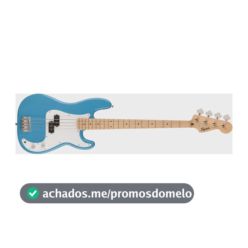 Contra Baixo Fender Squier Sonic Precision California Bl 4c Destro Azul Poliuretano Brilhante 4