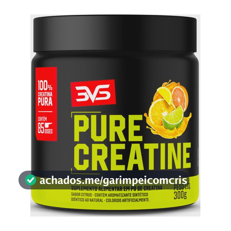 Creatina Monohidratada Sabor Citrus - 300g - 3vs Nutrition