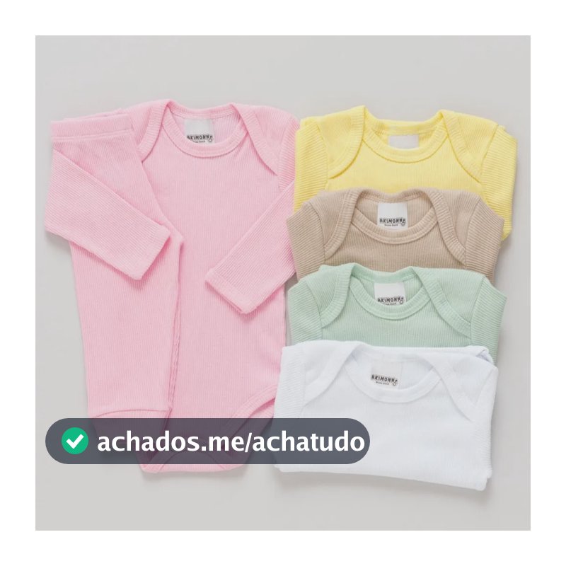 Kit 6 Peças Body E Calça Canelado Bebê Sortidas 100% Algodão Kit 6 Peças Menina Rn