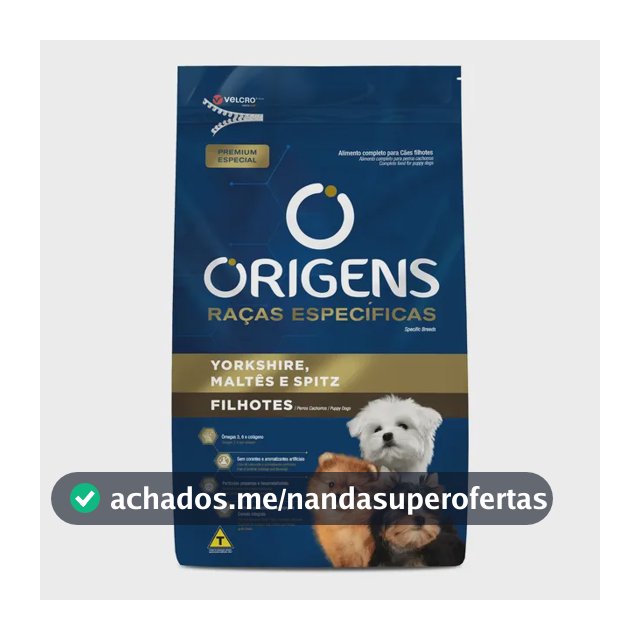 Ração Origens Cães Filhotes York, Maltes E Sptiz - 3kg