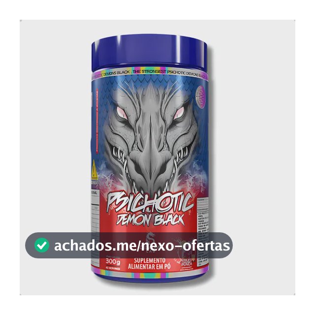 Suplemento em pó Demons Lab Pré treino Psichotic Demon Black sabor Fruit Punch x 300g