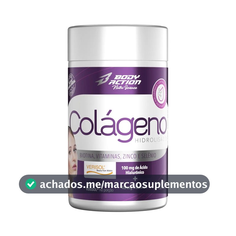 Suplemento En Cápsula Bodyaction Tradicional Colágeno De Colágeno Verisol Sem Sabor 90 Capsulas