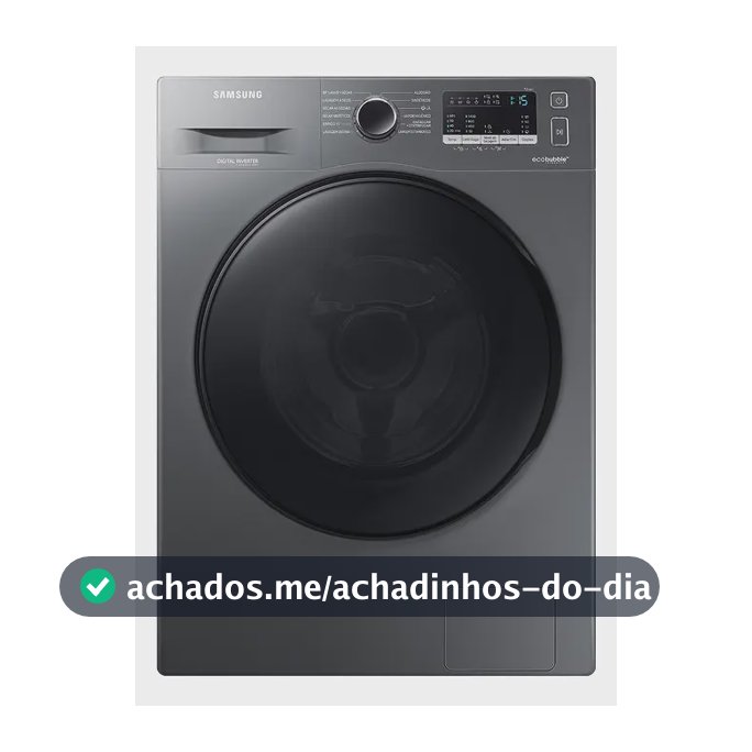 Lava e Seca Samsung WD11A com Ecobubble WD11A4453BX Inox Look 11/7kg