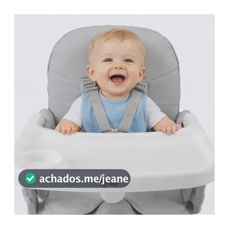 Cadeira De Alimentação Bebê Portátil - Cadeirão I Love Baby® Cor Cinza