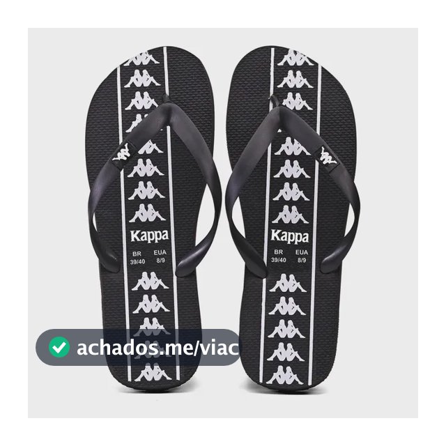 Chinelo Kappa Beach Adulto Unissex Em Borracha