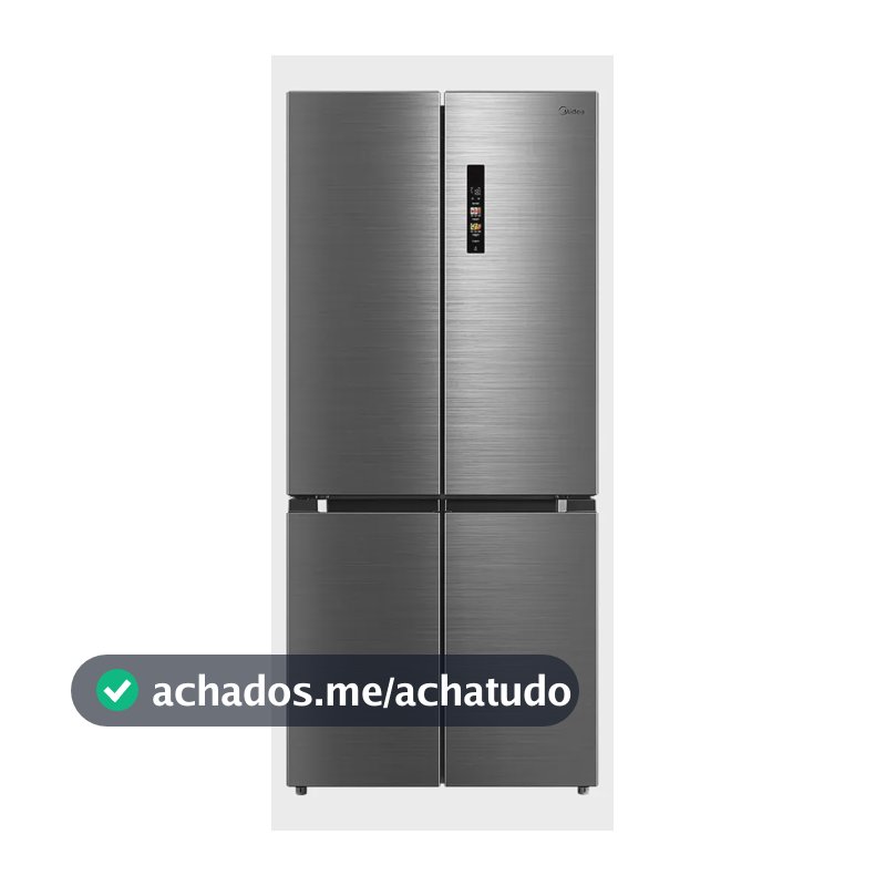 Geladeira Frost Free 4p 474l Inverter Smart Cor Inox Midea Cor Prateado