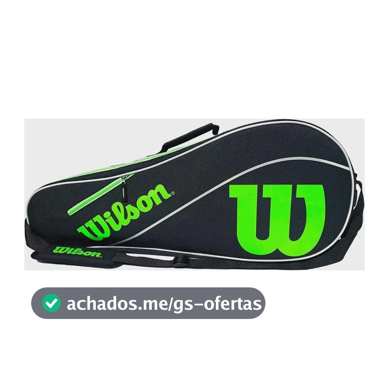 Bolsa de tênis de raquete Wilson Advantage X 3 preta/verde