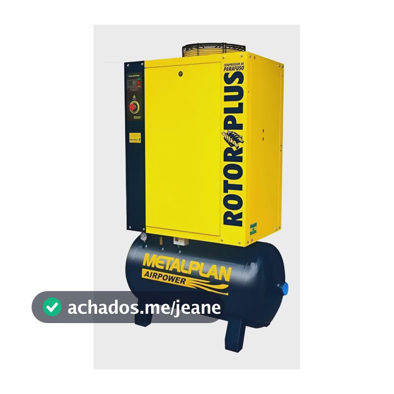Compressor de Parafuso Metalplan 20hp 9 Bar Reservatório 163L