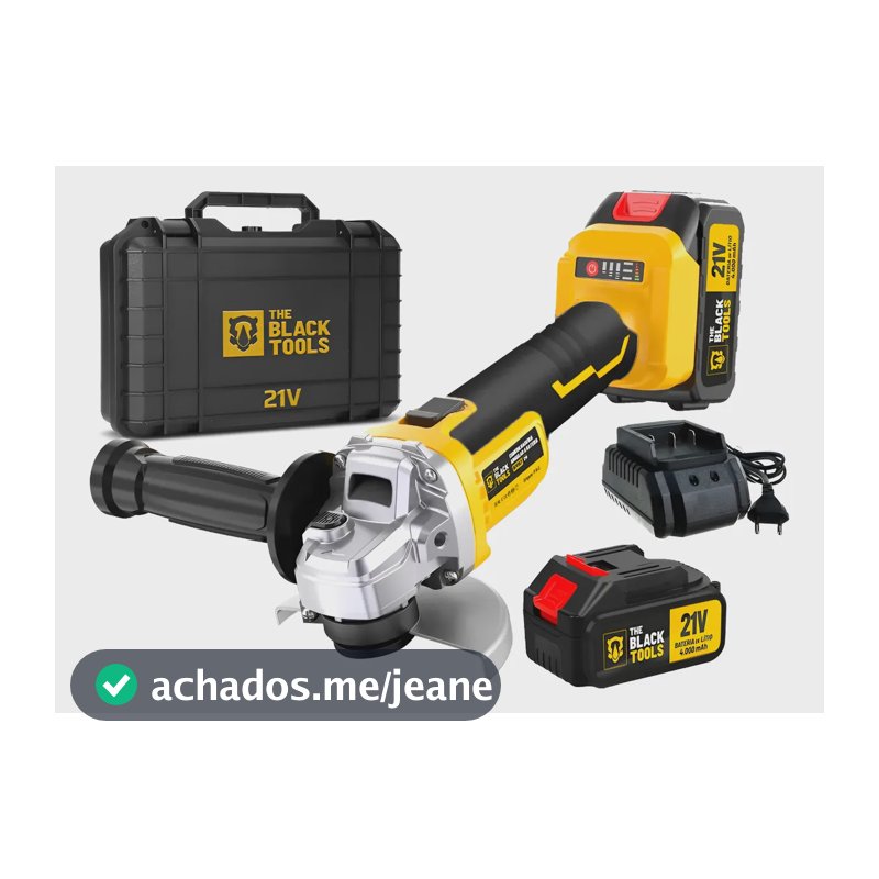 Esmerilhadeira Lixadeira Angular 4.1/2 21v Brushless 9000rpm Amarelo 127/220v 60hz