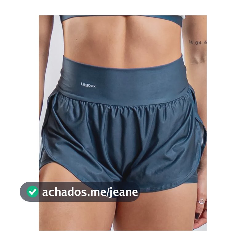 Short Corrida Duplo Feminino Legbox Academia Treino Fitness Chumbo Liso M