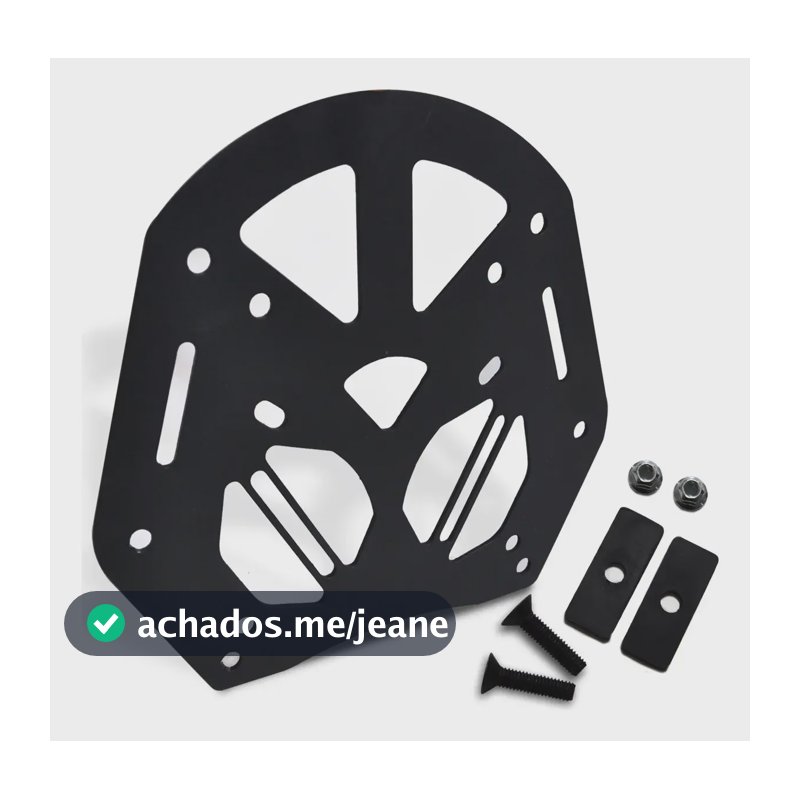 Chapa Para Fixação Base Medalhão Givi Suporte M5 M5m Preto Preto