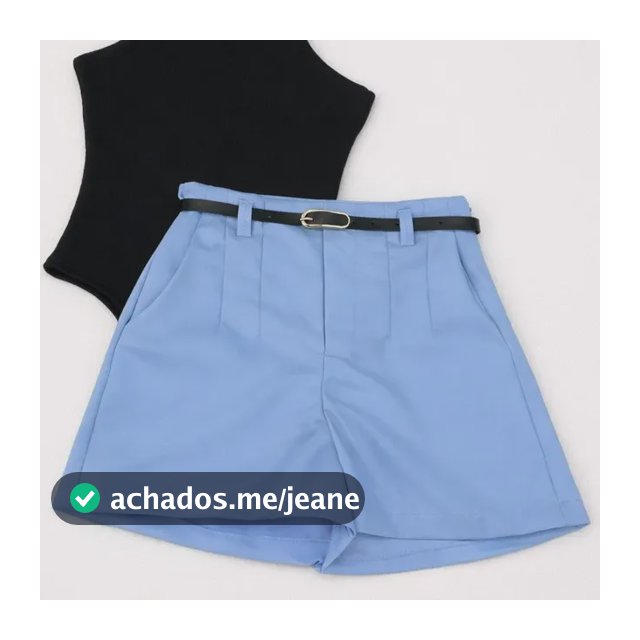 Conjunto Feminino Body Regata + Short Alfaiataria Premium