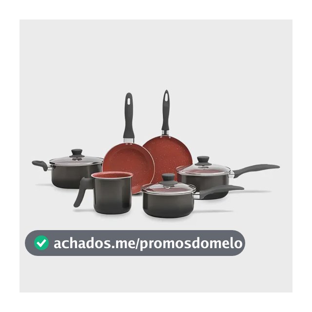Brinox - Jogo de Panelas Antiaderente Ceramic Life 6 Peças Easy - Carbono