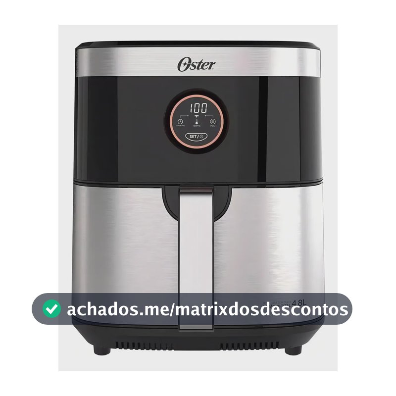 Fritadeira Sem Óleo 4,8 Litros Black Inox Ofrt660 Oster