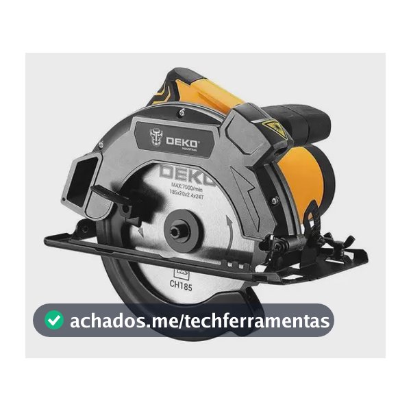 Serra Circular Deko 1600W 185mm Laser Cortes Precisos Madeira