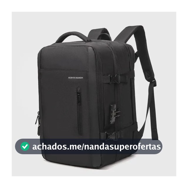 Mochila Para Notebook Impermeável com Porta USB e Senha Para Homem