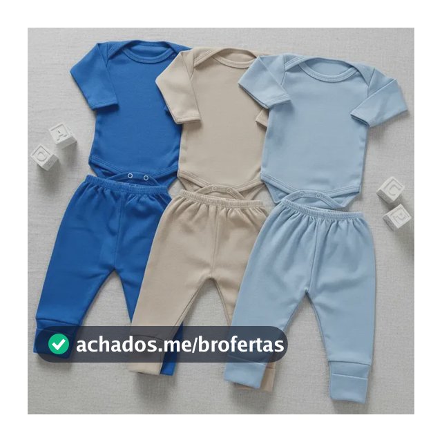Kit 3 Conjunto Body E Mijão Bebê Menino Cicinho